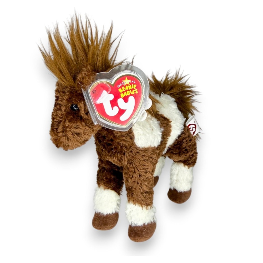 Thunderbolt the Horse | Wild Pinto Pony | Mint Heart Tag TY Beanie Baby